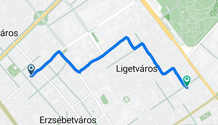 Király utca 90., Budapest to Garay tér 11–15., Budapest