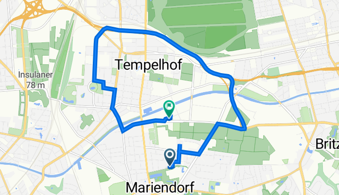 Prühßstraße 87, Berlin nach Volkmarstraße 19, Berlin