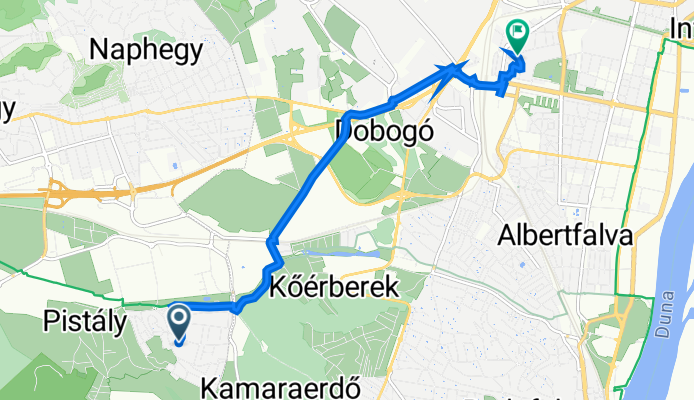 Kismartoni utca 72., Budaörs to Keveháza utca 1., Budapest