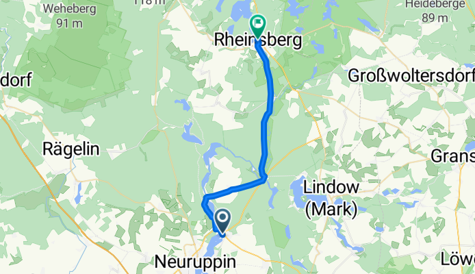 Rhin-Radweg von Alt-Ruppin nach Rheinsberg CLONED FROM ROUTE 46535
