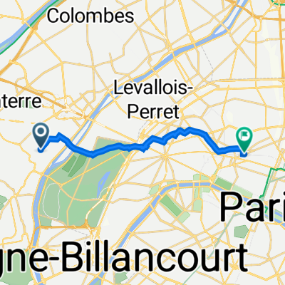 De 50 Rue Gambetta, Suresnes à 33 Rue la Fayette, Paris