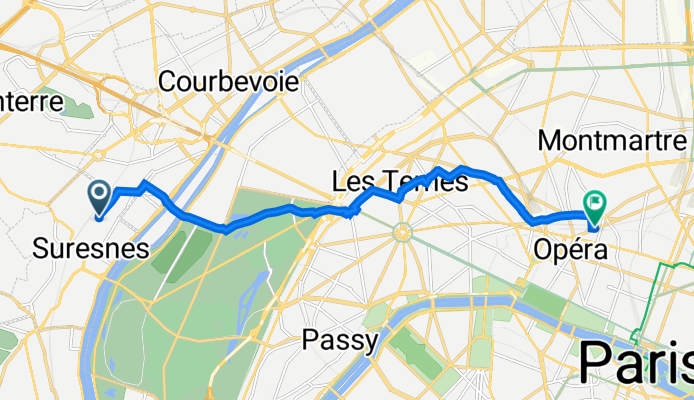 De 50 Rue Gambetta, Suresnes à 33 Rue la Fayette, Paris