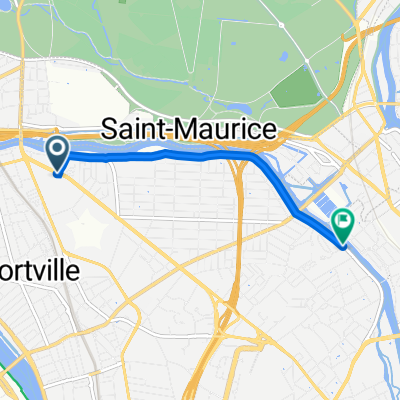 Avenue du Général Leclerc, Maisons-Alfort à 15 Rue de Marne, Maisons-Alfort
