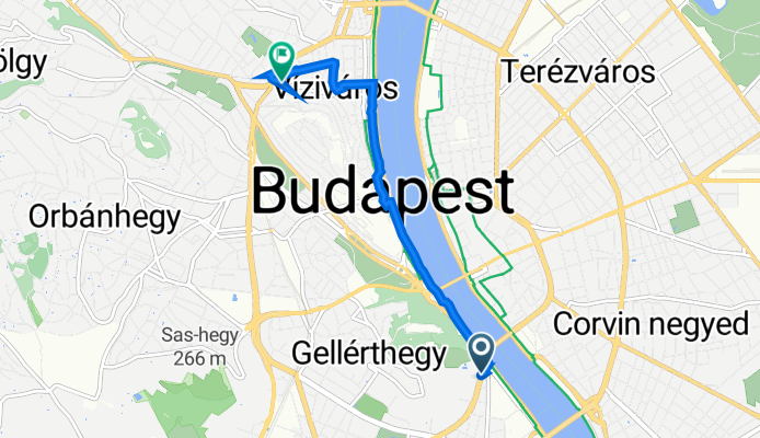 Bartók Béla út 3–9., Budapest to Hattyú utca 18., Budapest