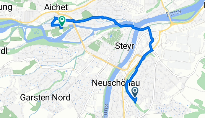 Kopernikusstraße 16, Steyr nach Wehrgrabengasse 67, Steyr