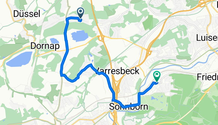 An der Piep 49, Wuppertal nach Eddastraße 2, Wuppertal