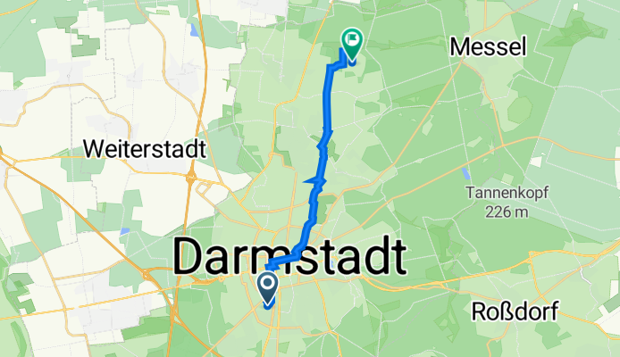 Niersteiner Straße 12, Darmstadt nach Prinzenschneise, Darmstadt
