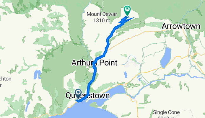 96 Fernhill Rd, Queenstown to 859 Coronet Peak Rd, Queenstown