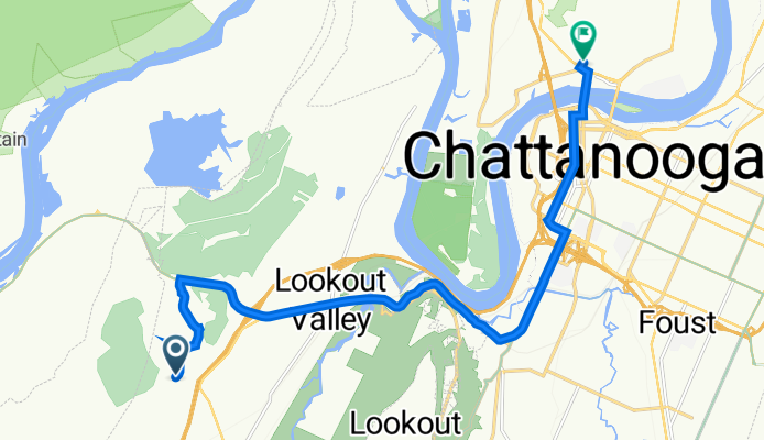 423 Sun Valley Rd, Chattanooga to 288 Velma St, Chattanooga