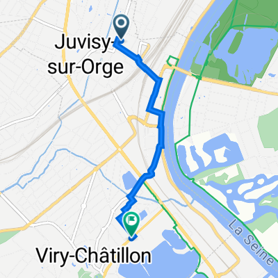 De Avenue Rouget de Lisle 14, Juvisy-sur-Orge à Rue Francoeur 42, Viry-Châtillon