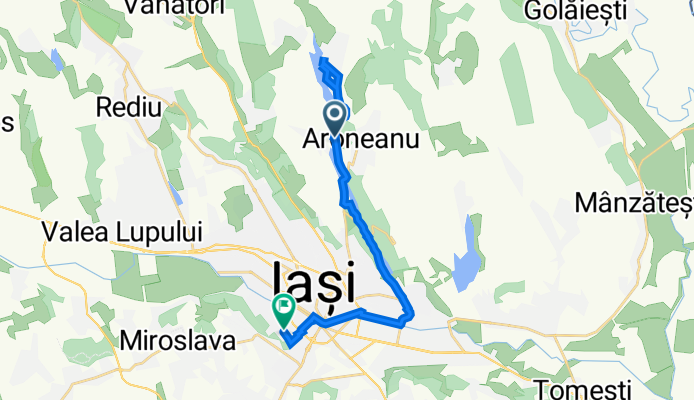 Aroneanu-Dorobanț, Aroneanu to Strada Vasile Alexandrescu Urechia 23, Iaşi