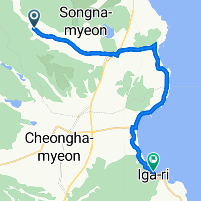 송라면 395-3, 포항시 to 청하면 산68-3, 포항시