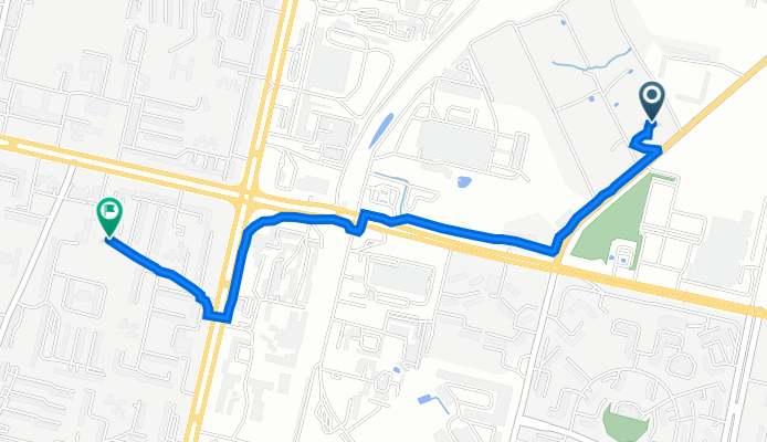 От 3-я Билевская улица 7, Витебск до Московский проспект 45A, Витебск