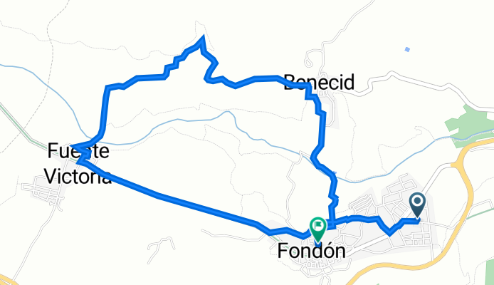 Calle Andrés de Carvajal Escultor, 2, Fondón a Calle de los Jardines, 5, Fondón