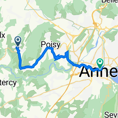 85 Route de chez Cruz, Nonglard à 3 Rue de la Gare, Annecy