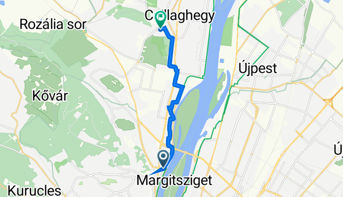 Hungary, Budapest to Tündérliget utca 8F, Budapest