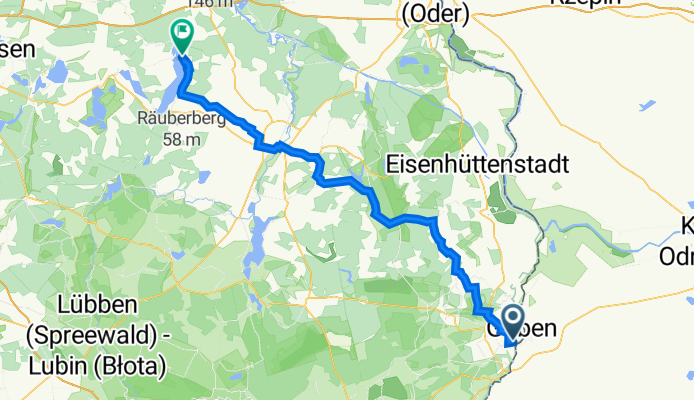 Geschwister-Scholl-Straße 29, Guben nach Karl-Marx-Damm 79, Bad Saarow