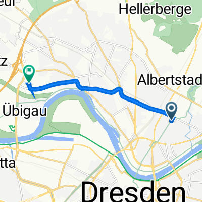Alaunstraße 88, Dresden to Treidlerstraße 3, Dresden