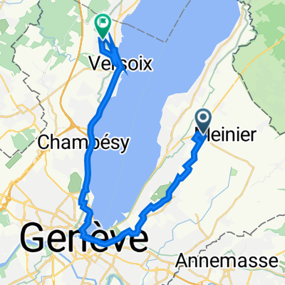 Chemin de la Pallanterie 11, Meinier à Chemin du Lac 3A, Versoix