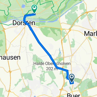 Biele 3, Gelsenkirchen nach Fst-Leopold-Platz 8, Dorsten