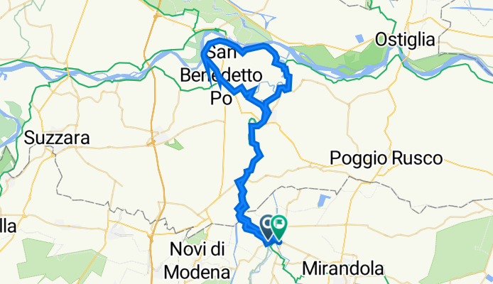 Da Via Chiaviche 8, Concordia Sulla Secchia a Via per Mirandola 24, Concordia Sulla Secchia