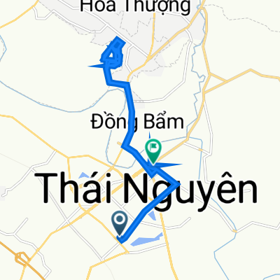 Ngõ 446 Đường Phan Đình Phùng 36, Thành phố Thái Nguyên to Cột Cờ 7, Thành phố Thái Nguyên