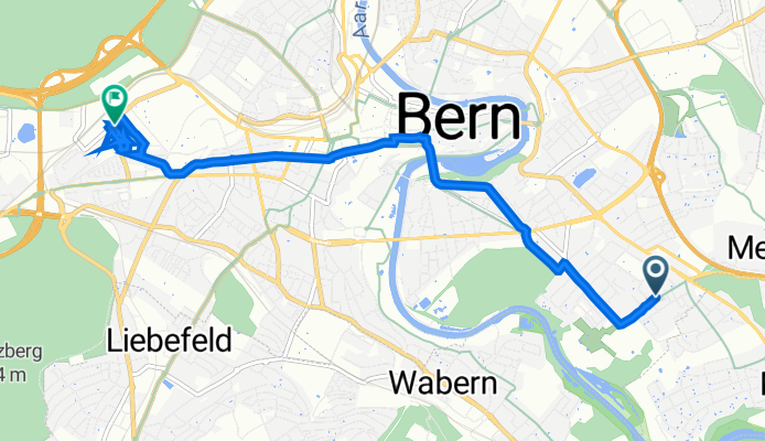 Egghölzlistrasse 45, Bern nach Holligerhof 6, Bern