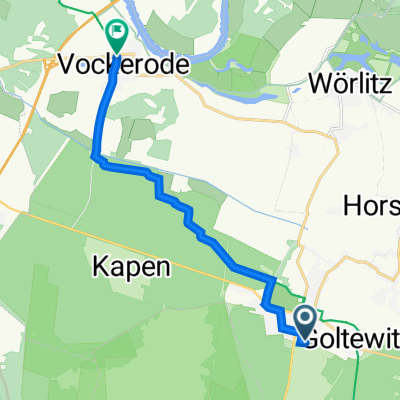 Grüner Weg 12, Oranienbaum-Wörlitz nach Kapenweg 1, Oranienbaum-Wörlitz