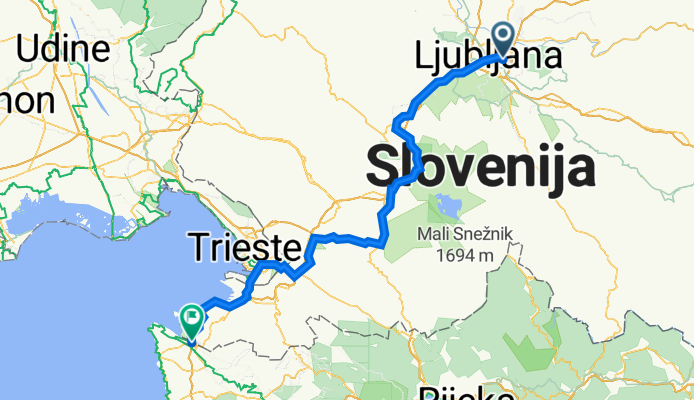 Eurovelo 9 Slovenia part - from Ljubjana to Portorož
