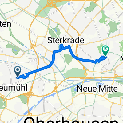 Lehrerstraße 27, Duisburg nach Halterner Straße 17, Oberhausen