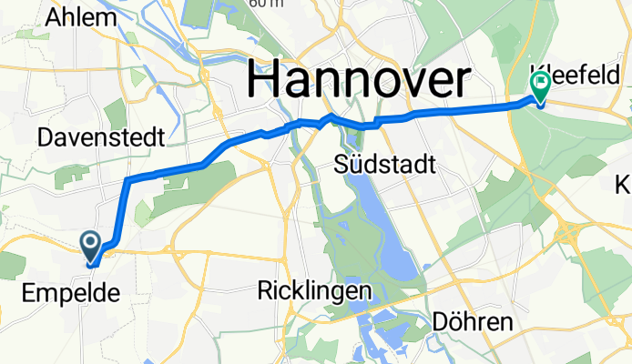 Goethestraße 8, Ronnenberg nach Fichtestraße 21, Hannover