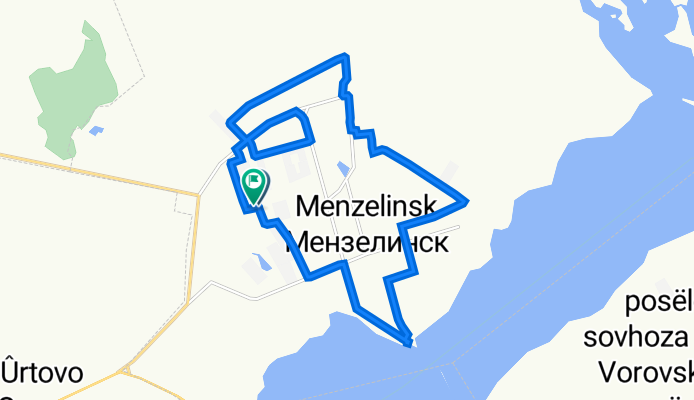 От улица Головина 117, Мензелинск до Мирная улица 19, Мензелинск