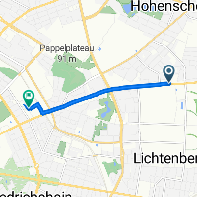 Landsberger Allee 275, Berlin to Paul-Heyse-Straße 26, Berlin