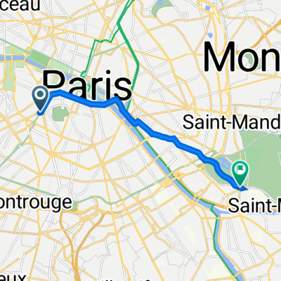 Rue de Vaugirard, Paris à 70 Avenue du Maréchal de Lattre de Tassigny, Saint-Maurice