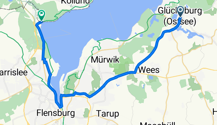 Bahnhofstraße 1, Glücksburg (Ostsee) nach Dammweg, Harrislee
