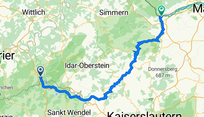 Neuer Markt 1, Hermeskeil nach Bingen am Rhein