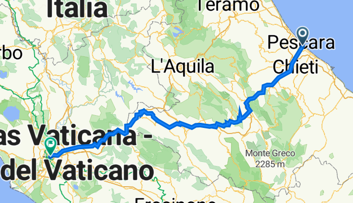Pescara a  Roma