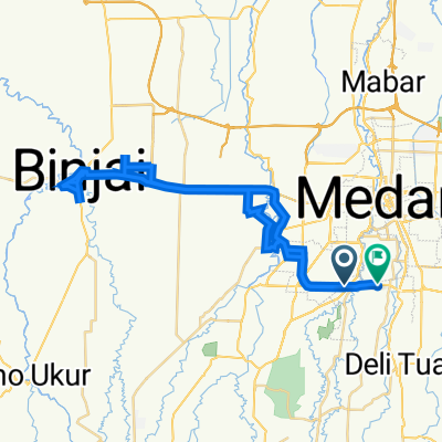 GMR2+4GF, Kecamatan Medan Johor to Jalan Jenderal Besar A.H. Nasution 7, Kecamatan Medan Johor