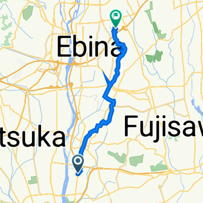 萩園1180-1, 茅ヶ崎市 to 小園南1丁目10-10, 綾瀬市