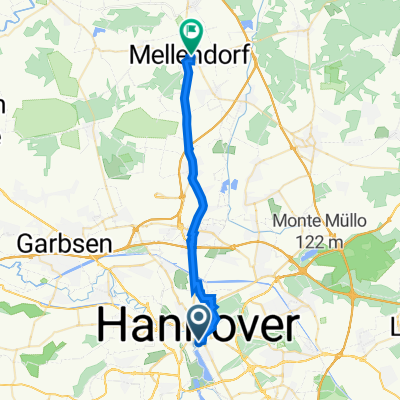 Mitte, Hannover nach Am Langen Felde 46, Wedemark
