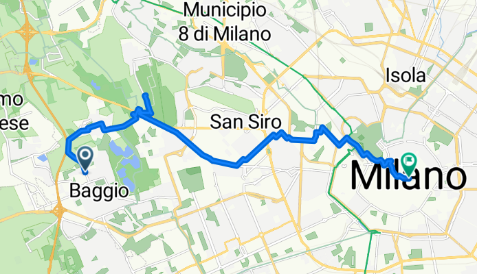 Da Via Quinto Romano 58 A Duomo Passa In Via Cascina Bellaria 90
