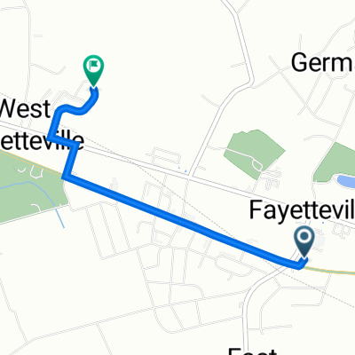 5035 Lincoln Way E, Fayetteville to 76 Fifth Ave, Fayetteville