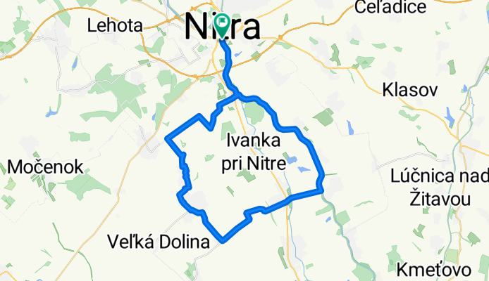 Nitra - Krškany - Svätoplukovo - Mojmírovce - Štefanovičová