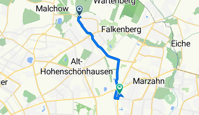Hagenower Ring 32, Berlin nach Martha-Arendsee-Straße 15, Berlin