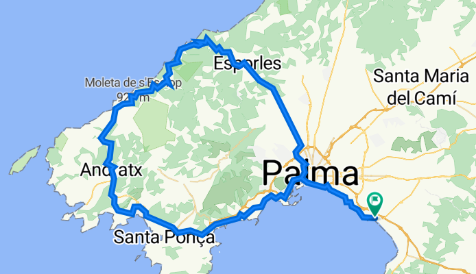 Helios: Palmanova-Andratx-Esporles 2 (clockwise) 99 km