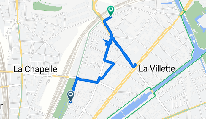 56 Rue d'Aubervilliers, Paris à 6 Rue Gaston Tessier, Paris