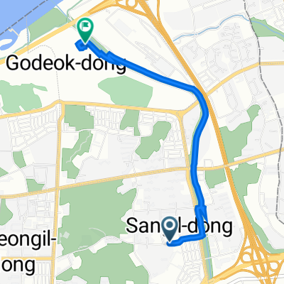 구천면로 640, 서울특별시 to 고덕동 91-2, 서울특별시