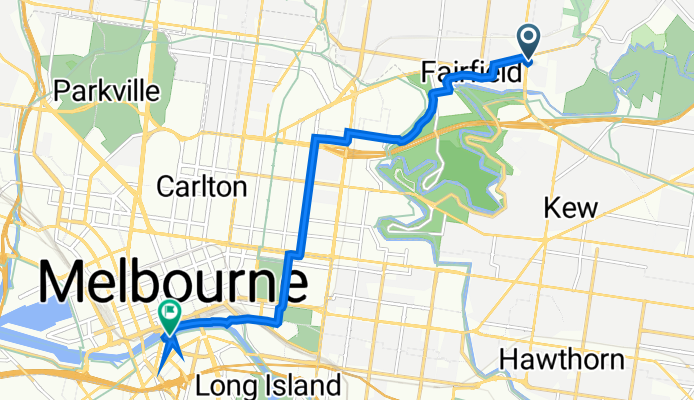 626 Heidelberg Rd, Alphington to 1 Southbank Bvd, Southbank