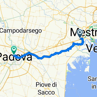 Via Trieste 110E, Venedig nach Via Frà Paolo Sarpi 9, Padua
