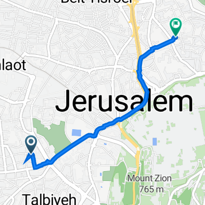 Yehuda al-Harizi Street 9, Jerusalem to 26 Salah ad-Din Street, Sheikh Jarrah